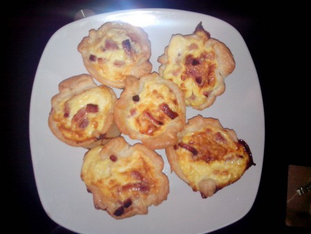 Quiche lorraine, moule briochette